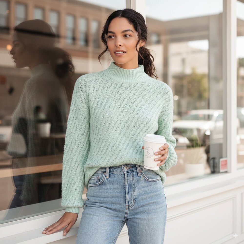 The Fifth Label Giddy Knit Sweater Neon Mint